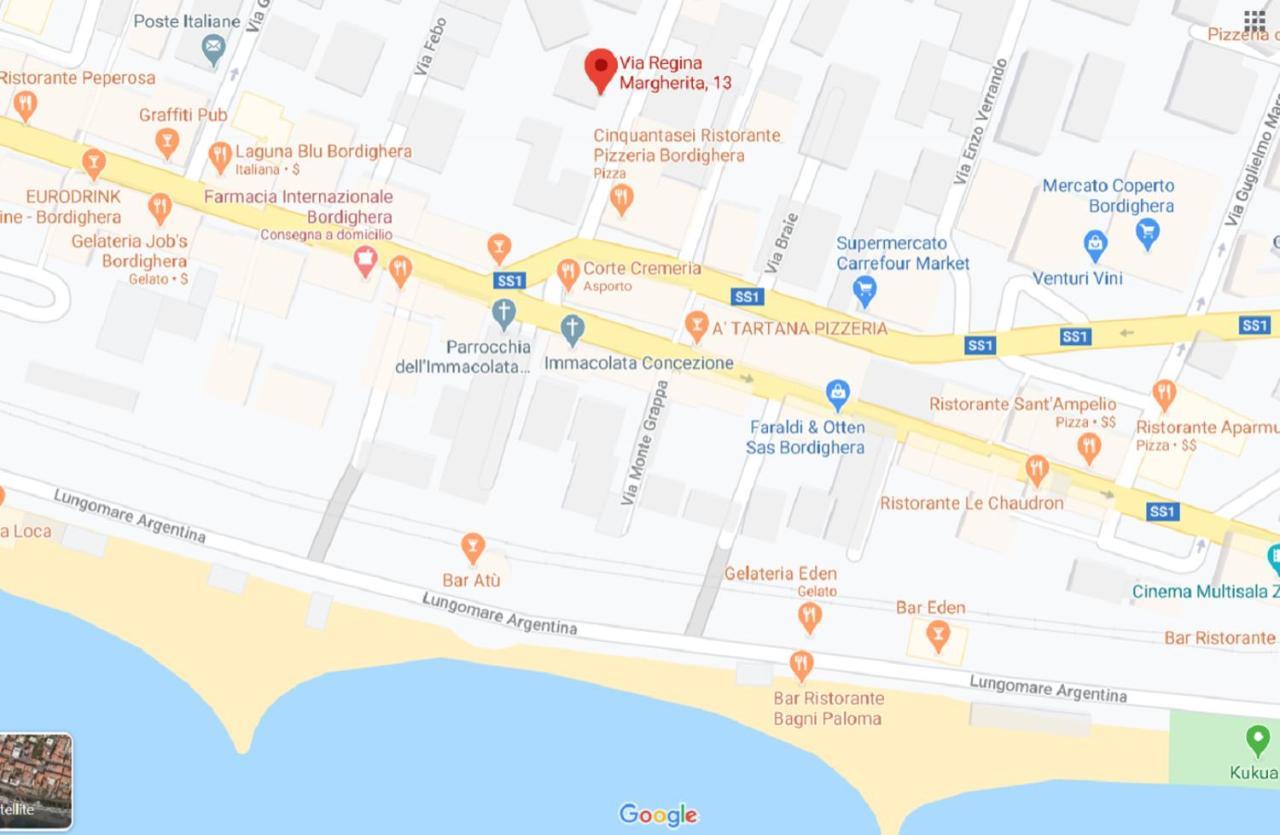 Casa Margherita, Centrale A Due Passi Dal Mare Bordighera Bagian luar foto